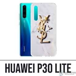 Coque Huawei P30 Lite - YSL Yves Saint Laurent Marbre Fleurs