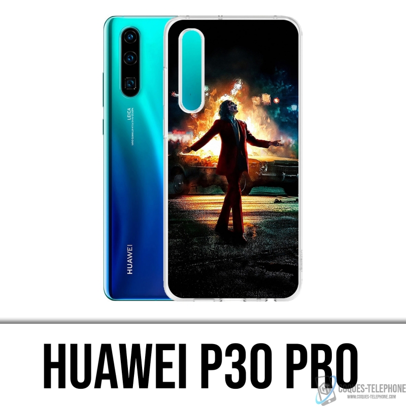 Custodia Huawei P30 Pro - Joker Batman in fiamme