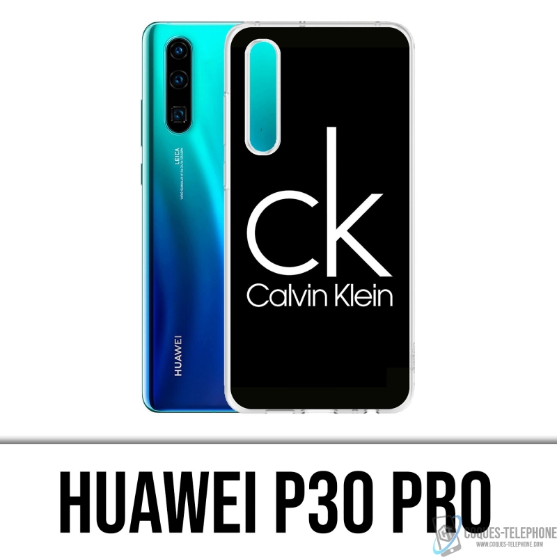 Custodia Huawei P30 Pro - Logo Calvin Klein Nera