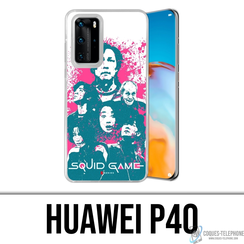 Custodia Huawei P40 - Squid Game Characters Splash