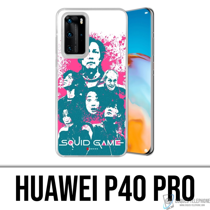 Coque Huawei P40 Pro - Squid Game Personnages Splash