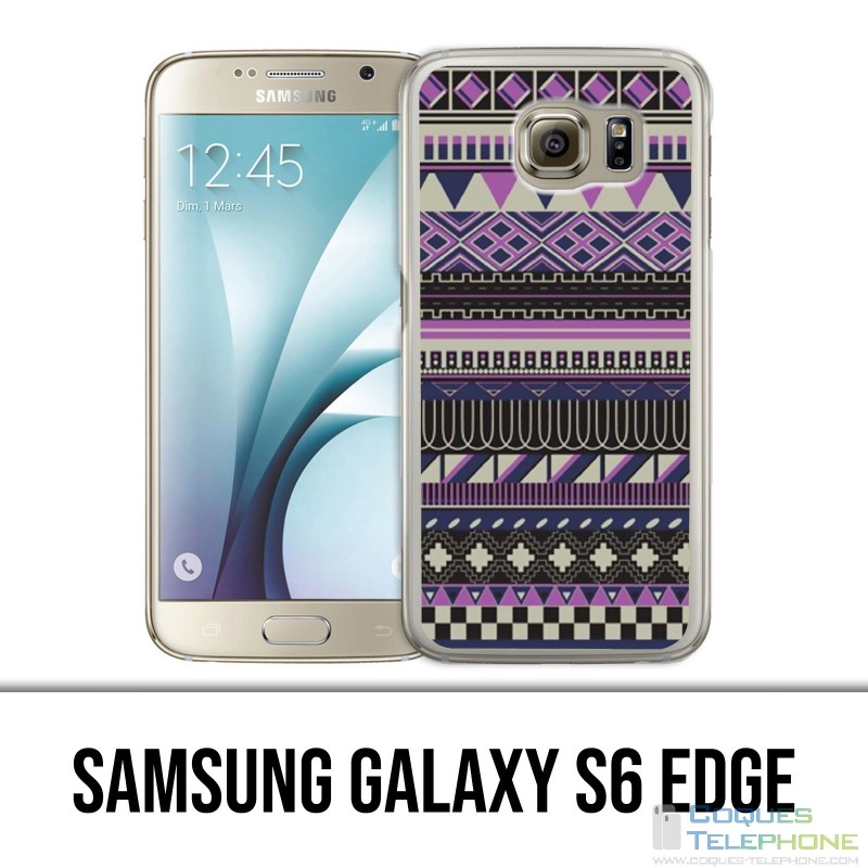 Custodia per Samsung Galaxy S6 Edge - Viola Azteque