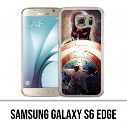 Samsung Galaxy S6 Edge Hülle - Captain America Grunge Avengers