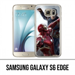 Coque Samsung Galaxy S6 EDGE - Captain America Vs Iron Man Avengers