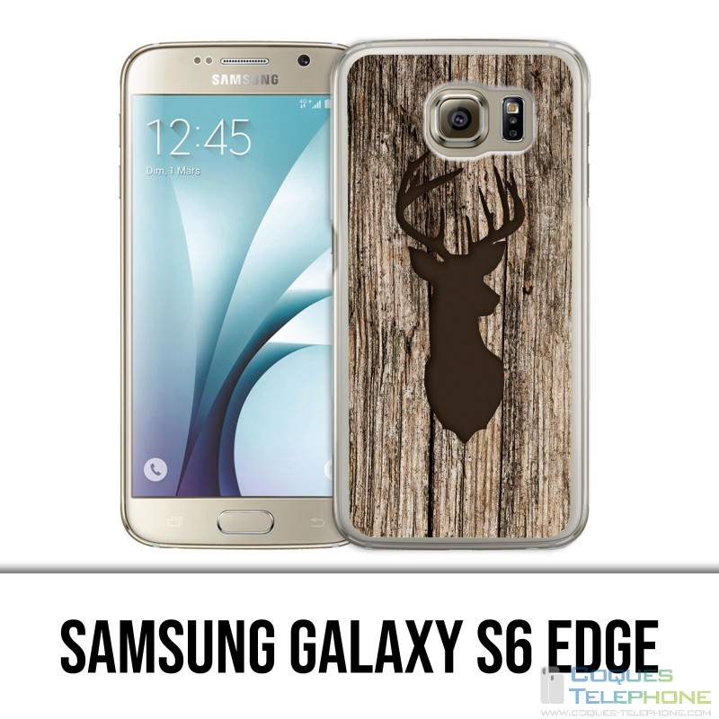 Coque Samsung Galaxy S6 EDGE - Cerf Bois Oiseau