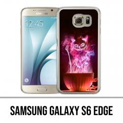 Coque Samsung Galaxy S6 EDGE - Chat Tasse Alice Au Pays Des Merveilles