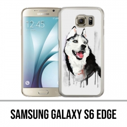 Samsung Galaxy S6 Edge Hülle - Husky Splash Dog