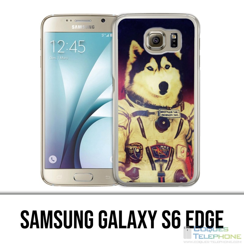 Coque Samsung Galaxy S6 EDGE - Chien Jusky Astronaute