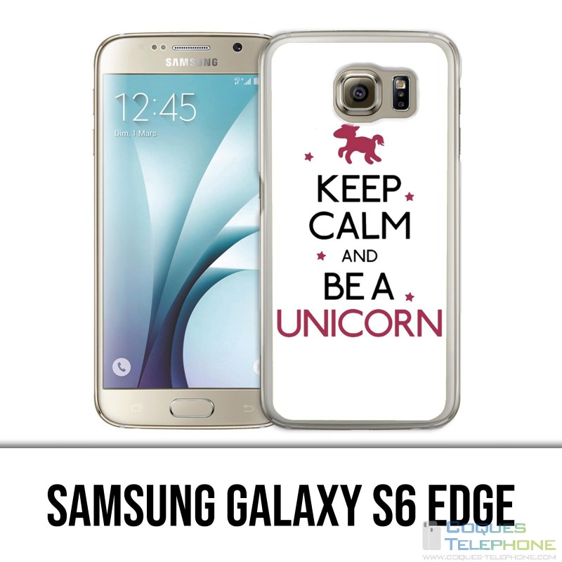 Carcasa Samsung Galaxy S6 Edge - Keep Calm Unicorn Unicorn