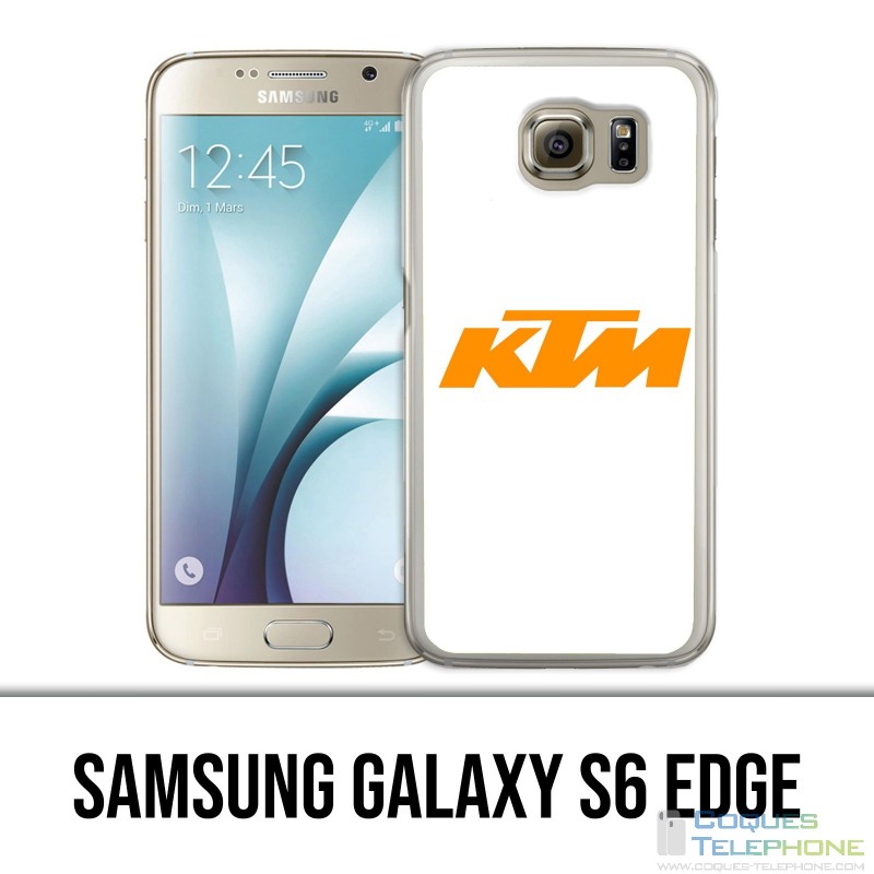 Coque Samsung Galaxy S6 EDGE - Ktm Logo Fond Blanc