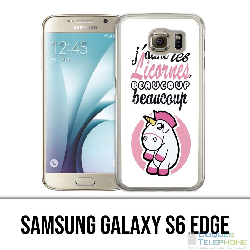 Coque Samsung Galaxy S6 EDGE - Licornes