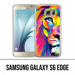 Samsung Galaxy S6 Edge Hülle - Mehrfarbiger Löwe