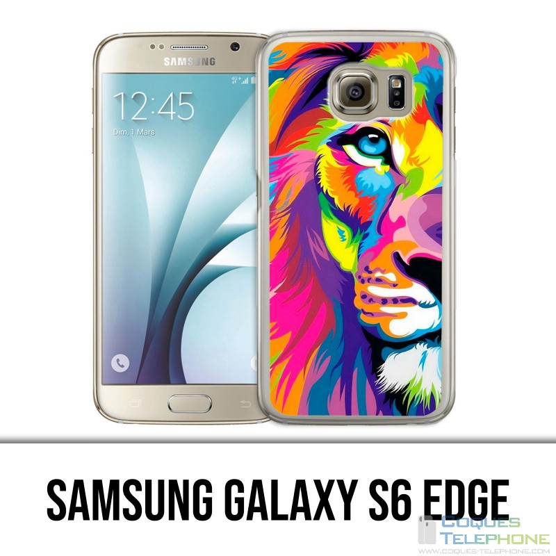 Coque Samsung Galaxy S6 EDGE - Lion Multicolore