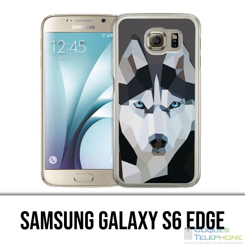 Custodia edge Samsung Galaxy S6 - Husky Origami Wolf