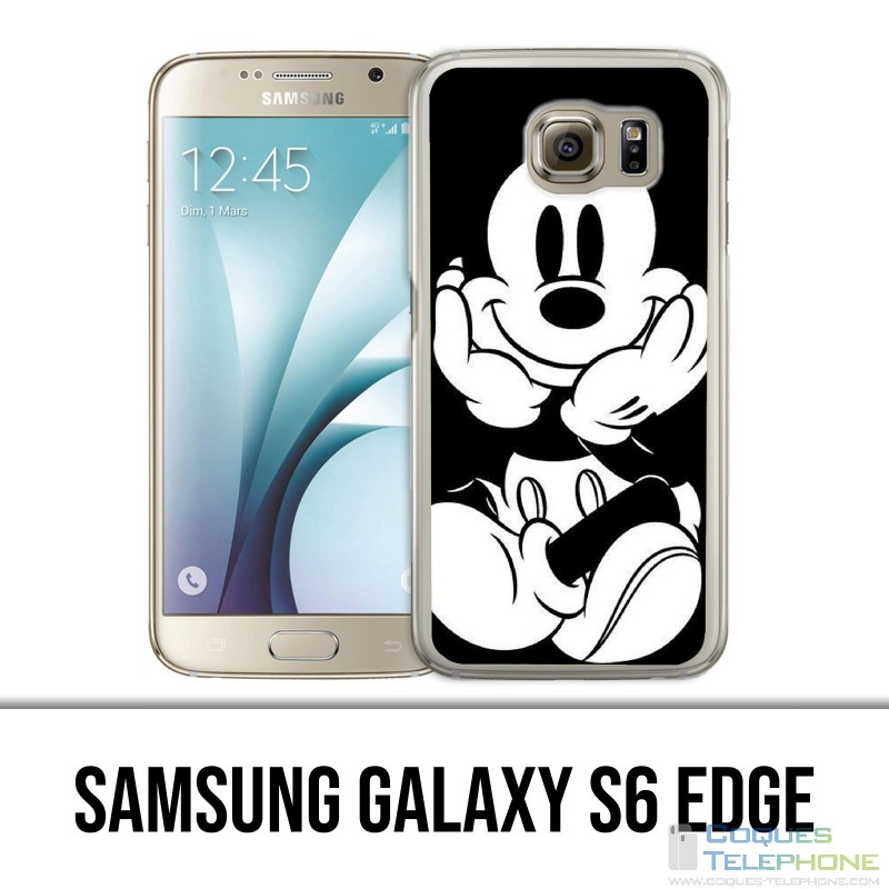 Samsung Galaxy S6 Edge Hülle - Mickey Black And White