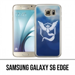 Samsung Galaxy S6 Edge Hülle - Pokemon Go Team Blue Grunge