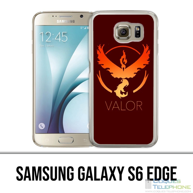 Samsung Galaxy S6 Edge Hülle - Pokemon Go Team Red Grunge
