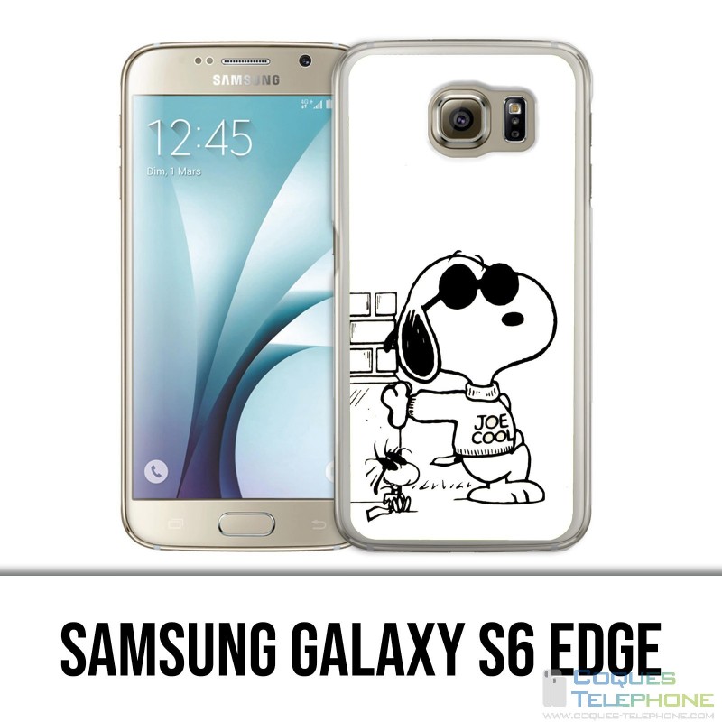 Samsung Galaxy S6 edge case - Snoopy Black White