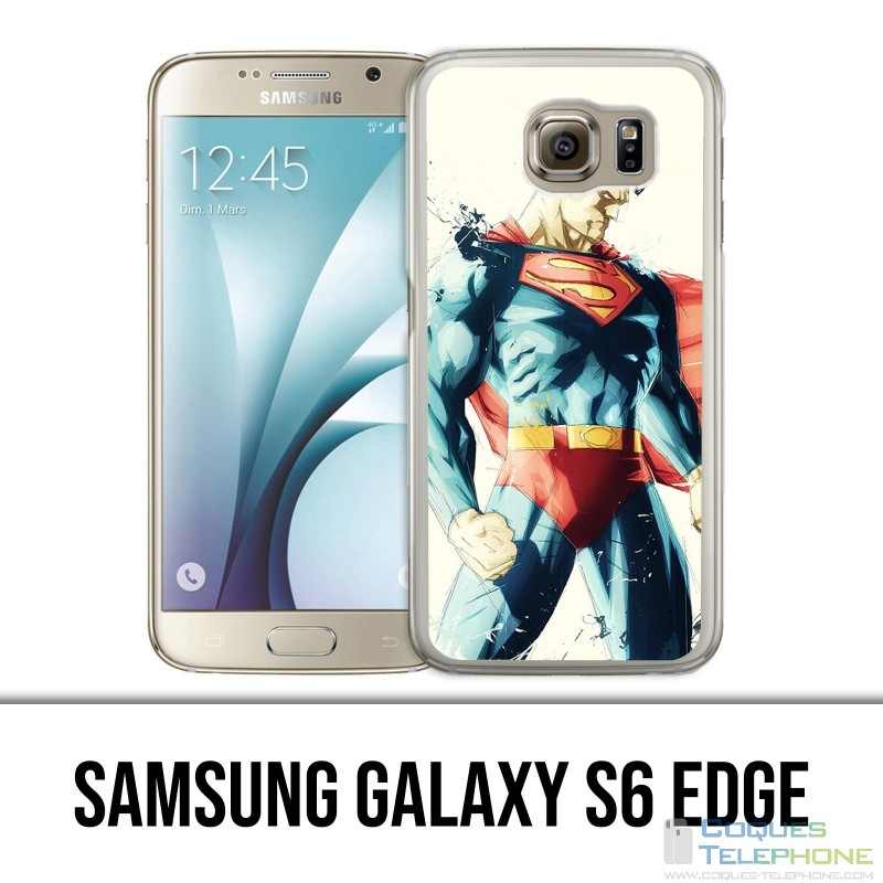Samsung Galaxy S6 Edge Hülle - Superman Paintart