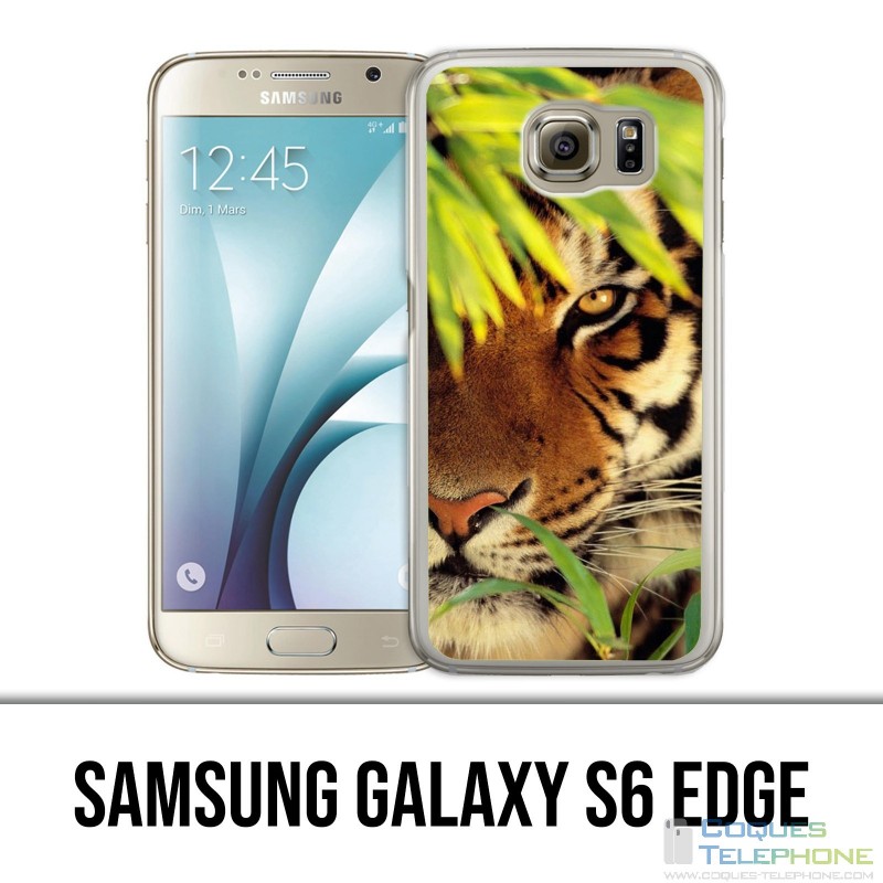 Custodia per Samsung Galaxy S6 Edge - Foglie di tigre