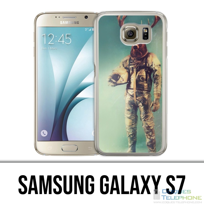 Coque Samsung Galaxy S7  - Animal Astronaute Cerf