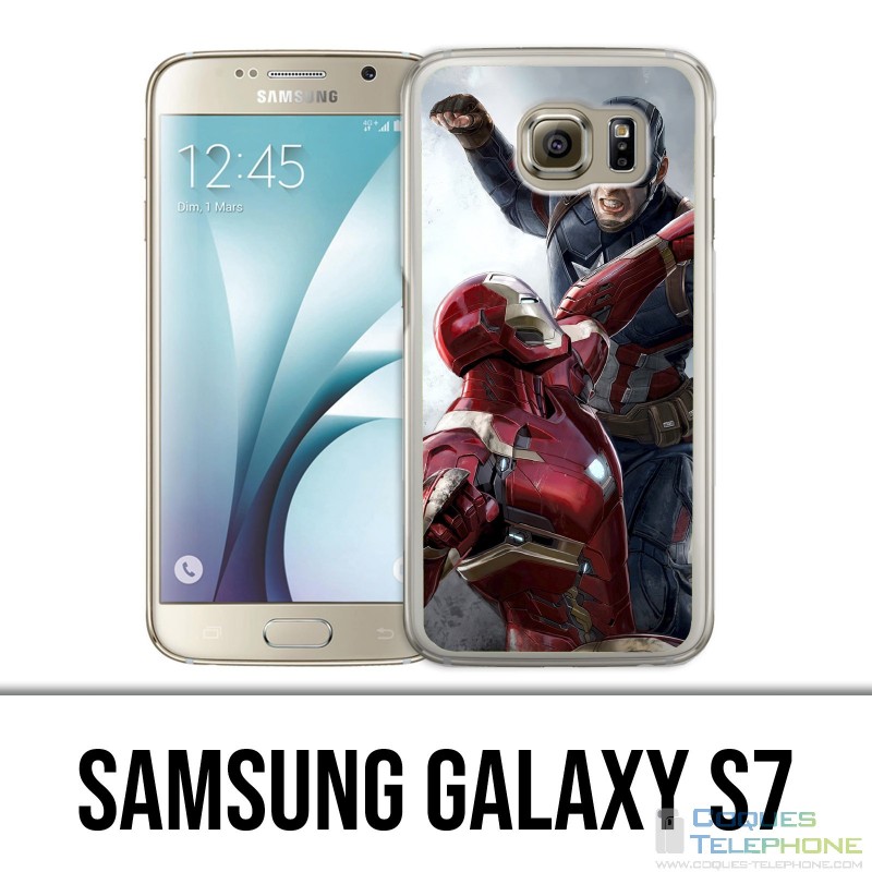 Samsung Galaxy S7 Hülle - Captain America Iron Man Avengers Vs