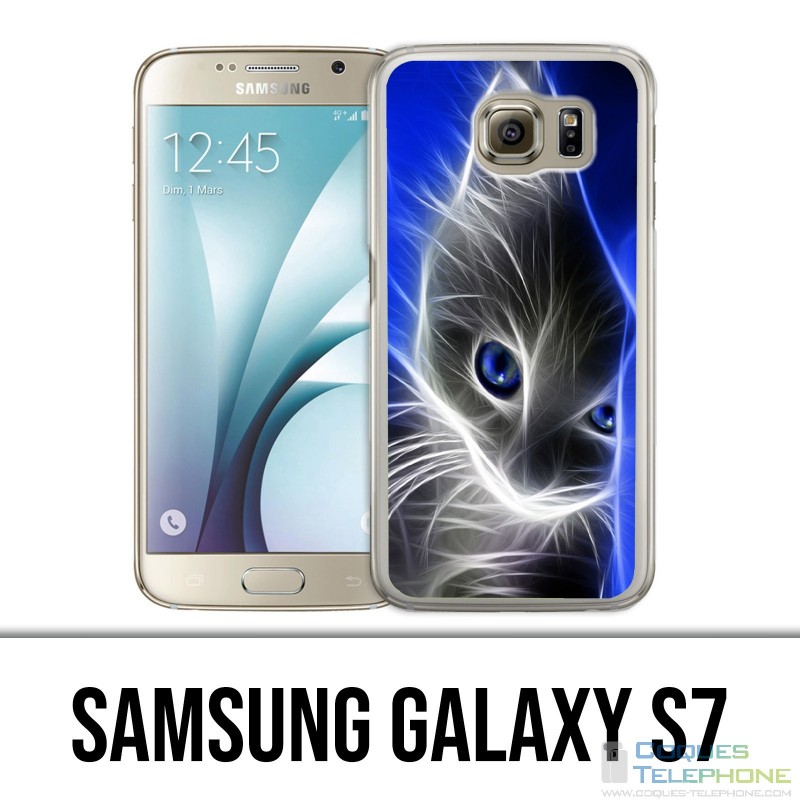 Carcasa Samsung Galaxy S7 - Cat Blue Eyes