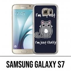 Coque Samsung Galaxy S7  - Chat Not Fat Just Fluffy