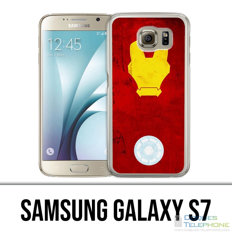 Samsung Galaxy S7 Hülle - Iron Man Art Design