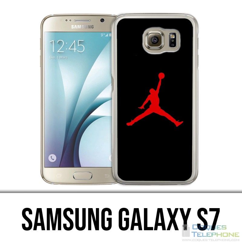 Coque Samsung Galaxy S7  - Jordan Basketball Logo Noir