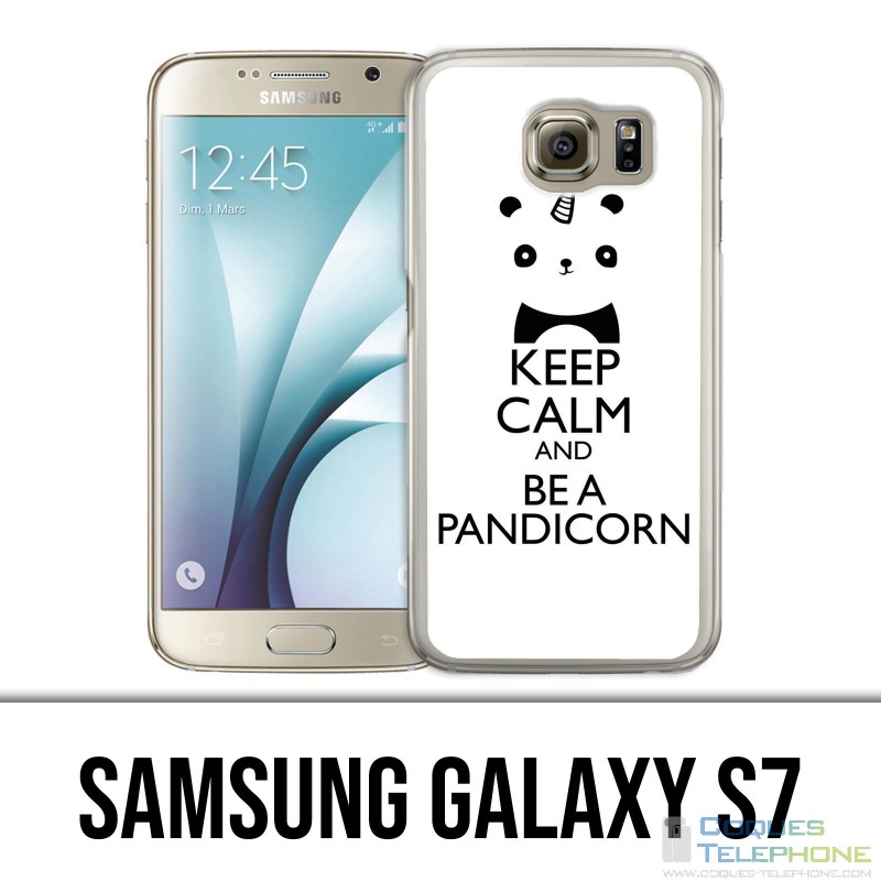 Carcasa Samsung Galaxy S7 - Keep Calm Pandicorn Panda Unicorn