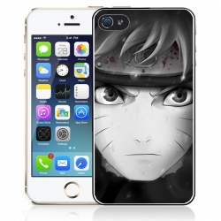Estuche Naruto para teléfono - Cara en blanco y negro