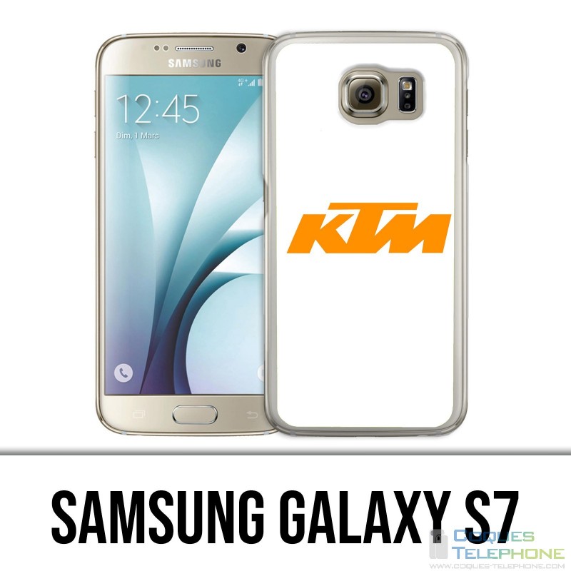 Coque Samsung Galaxy S7  - Ktm Logo Fond Blanc