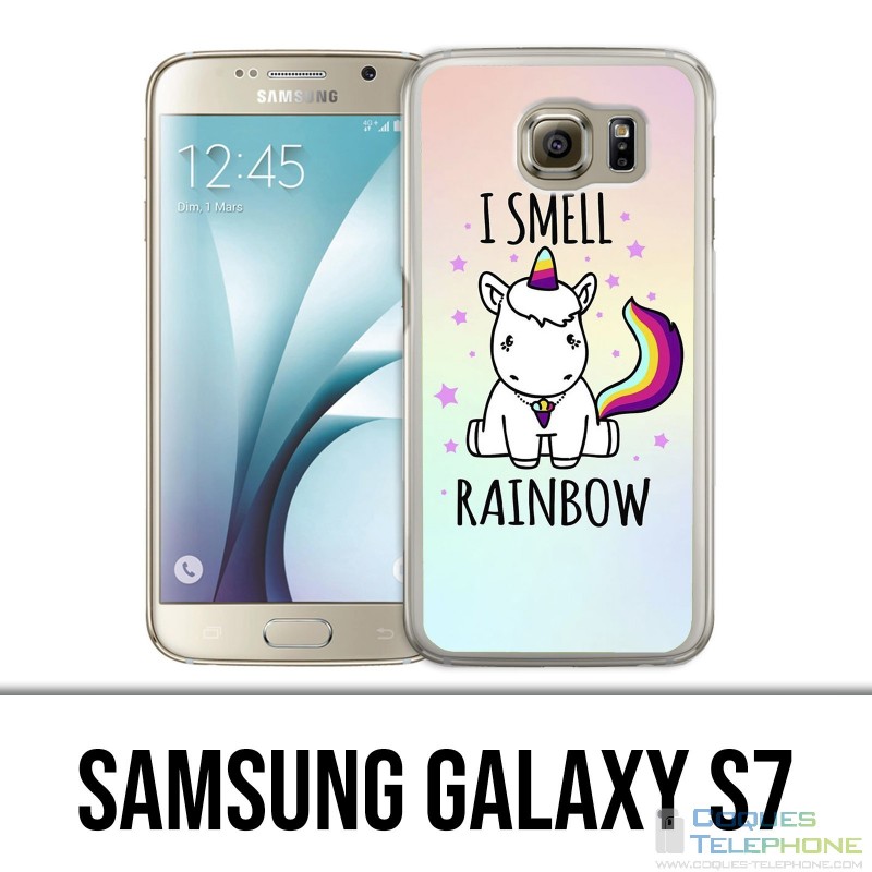 Coque Samsung Galaxy S7  - Licorne I Smell Raimbow