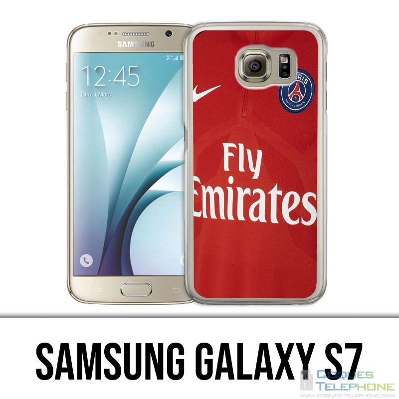 Coque Samsung Galaxy S7  - Maillot Rouge Psg