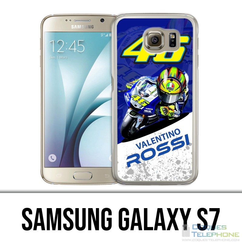 Coque Samsung Galaxy S7  - Motogp Rossi Cartoon