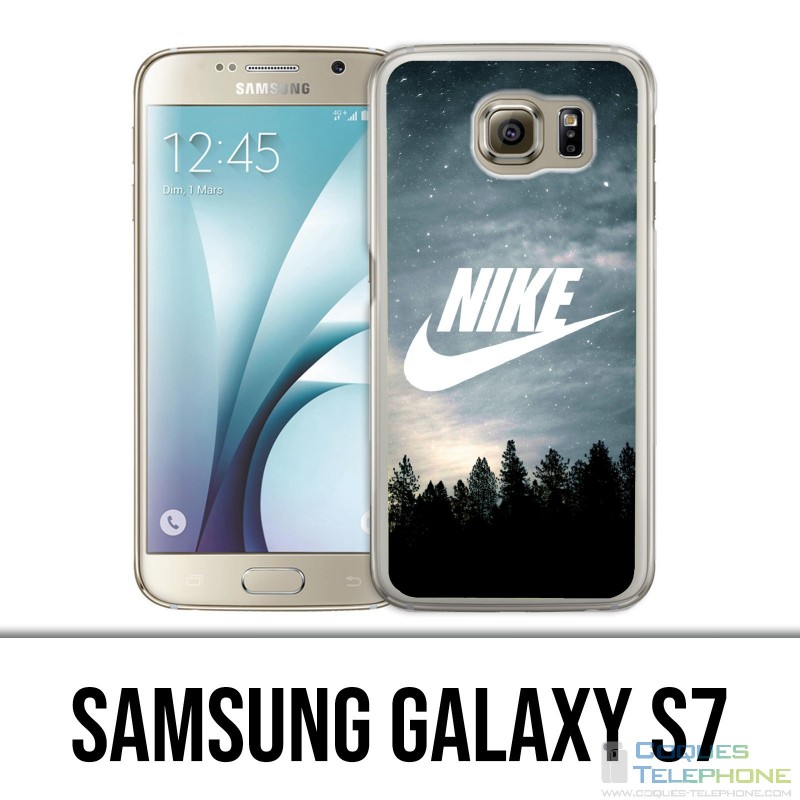 Custodia Samsung Galaxy S7 - Logo Nike in legno