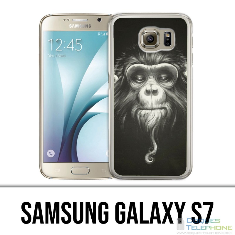 Coque Samsung Galaxy S7 - Singe Monkey Anonymous