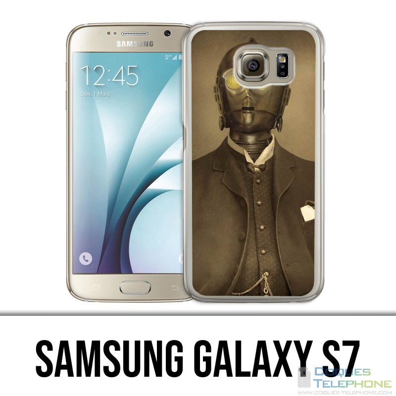 Carcasa Samsung Galaxy S7 - Star Wars Vintage C3Po