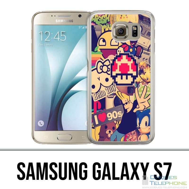 Carcasa Samsung Galaxy S7 - Pegatinas Vintage 90S