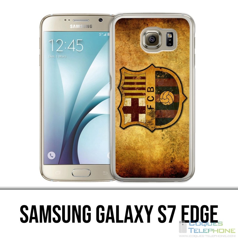 Coque Samsung Galaxy S7 EDGE - Barcelone Vintage Football