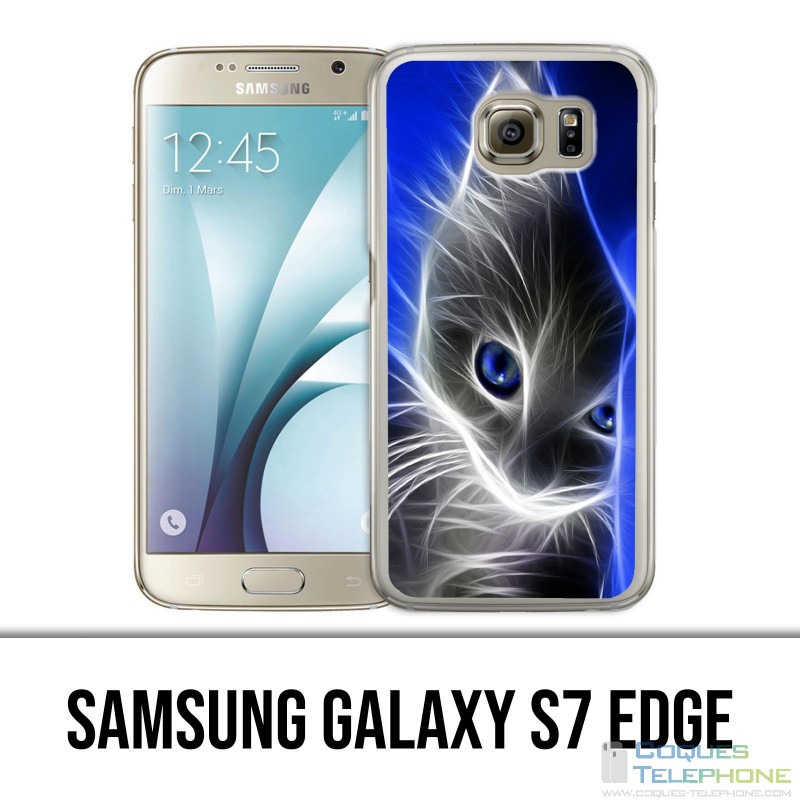 Coque Samsung Galaxy S7 EDGE - Chat Blue Eyes