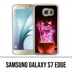 Coque Samsung Galaxy S7 EDGE - Chat Tasse Alice Au Pays Des Merveilles
