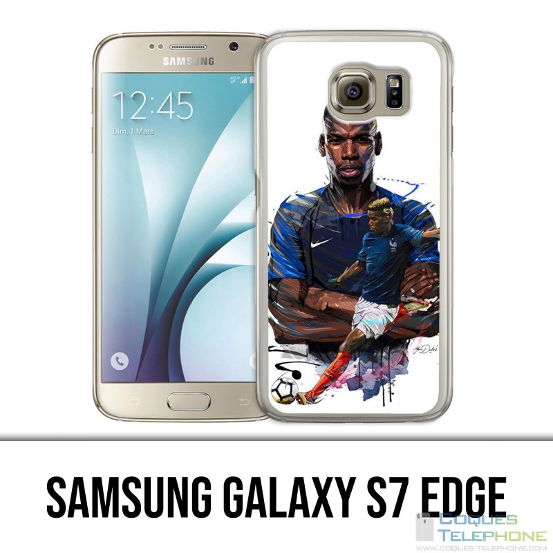 Shell Samsung Galaxy S7 edge - Calcio France Pogba Drawing