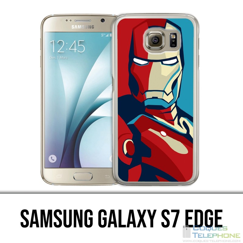 Funda Samsung Galaxy S7 Edge - Póster de diseño Iron Man