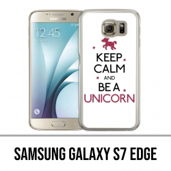 Samsung Galaxy S7 Edge Hülle - Keep Calm Unicorn Unicorn