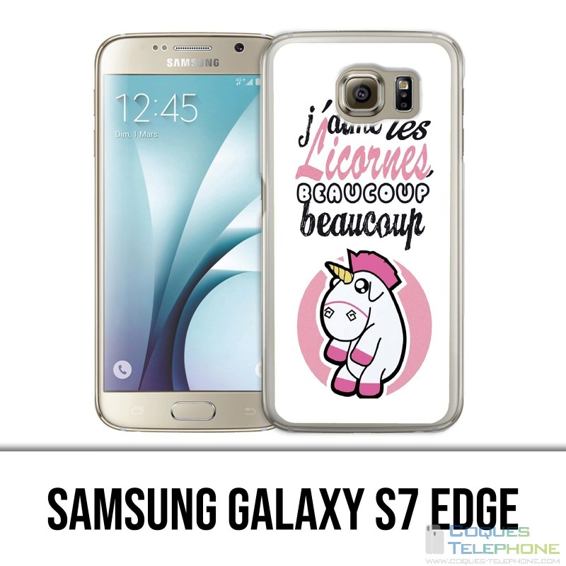 Carcasa Samsung Galaxy S7 edge - Unicornios