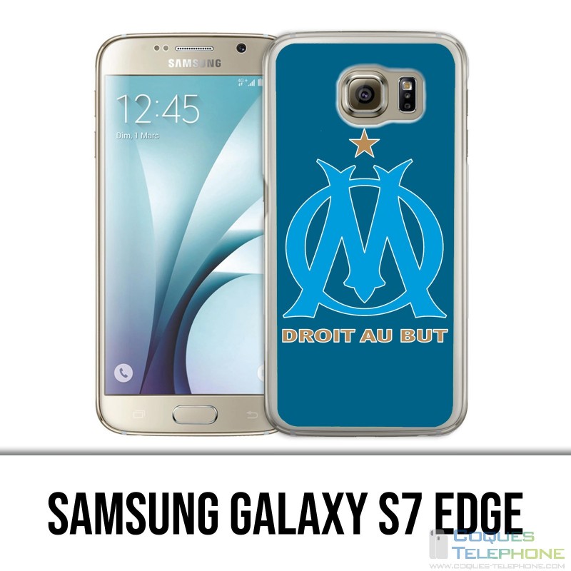 Randfall Samsungs-Galaxie-S7 - Logo Om Marseille Big Blue Background