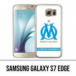 Samsung Galaxy S7 Edge Hülle - Logo Om Marseille Blanc