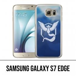Samsung Galaxy S7 Edge Hülle - Pokemon Go Team Blue Grunge